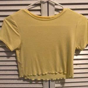 Yellow Pacsun Basics lettuce hem